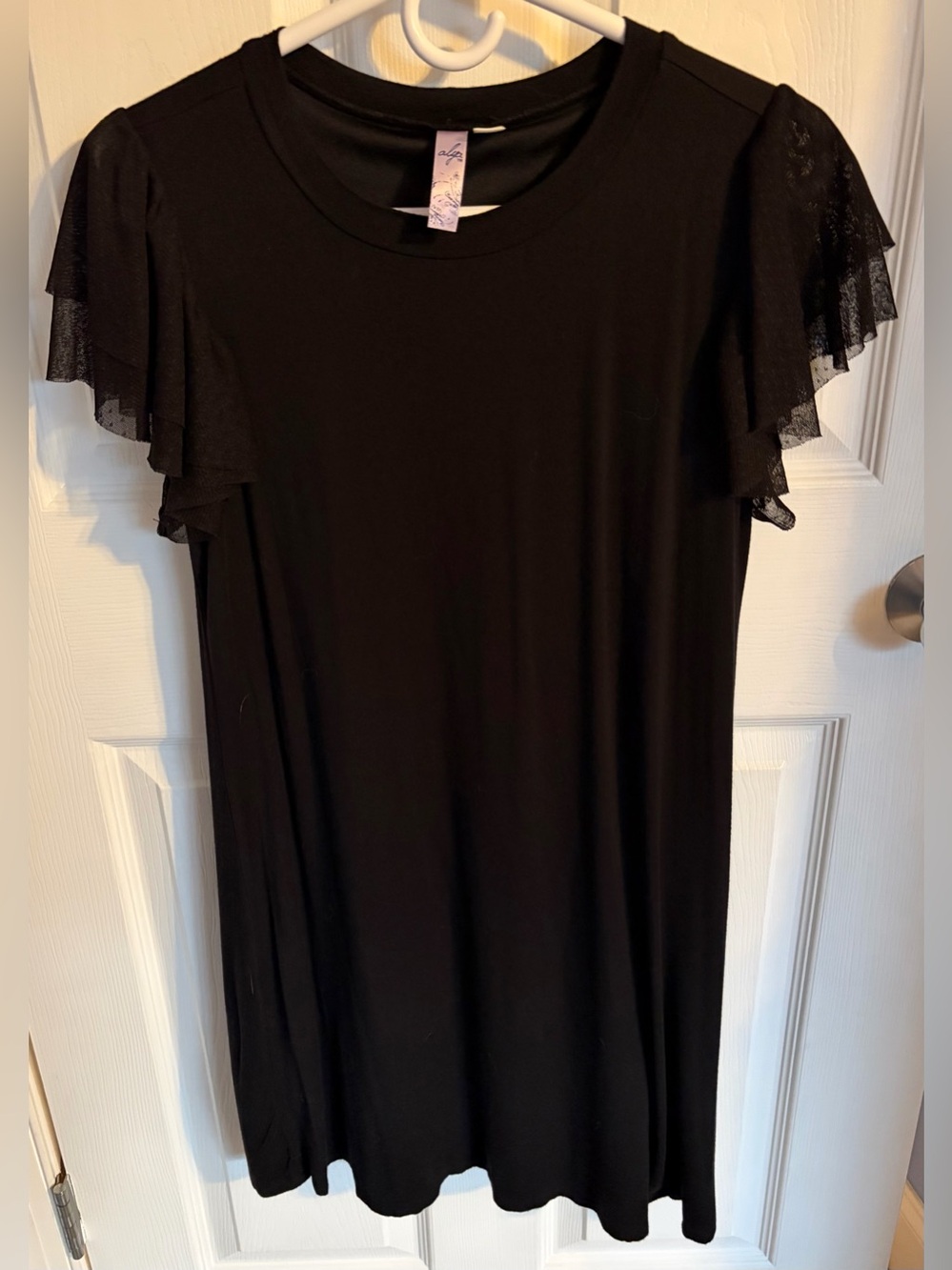 Dress Black With Lace Sleeves by Alya, Women’s Size Small New